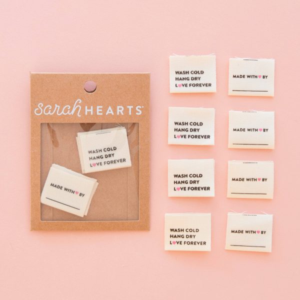 Sarah Hearts - Wash Cold Hang Dry Labels - LC238 Online now - Image 2