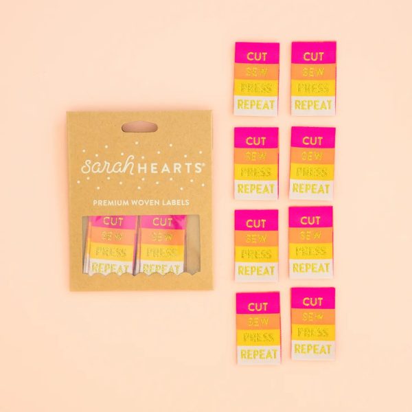 Sarah Hearts - Cut Sew Press - Sewing Woven Clothing Label Tags - LP142 Sale - Image 2