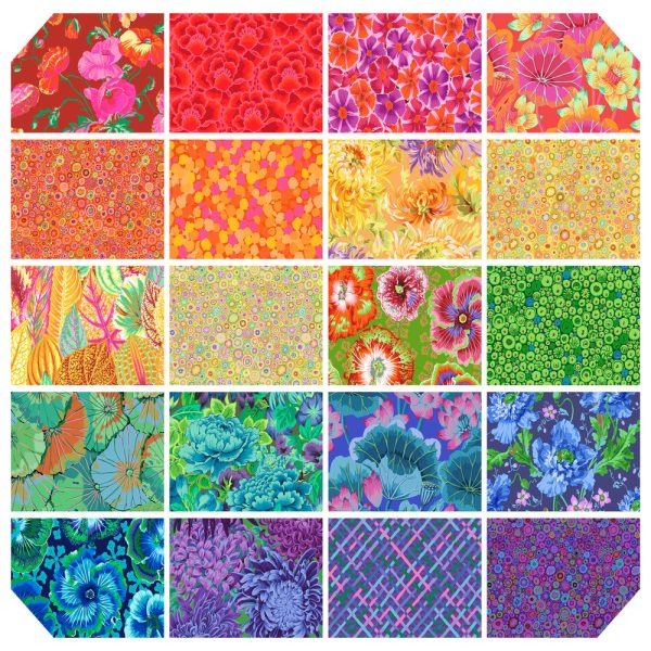 Kaffe Classics Plus (Spectrum) - 5-Inch Charm Pack, 42 pieces - by Kaffe Fassett Collective Hot on Sale - Image 2