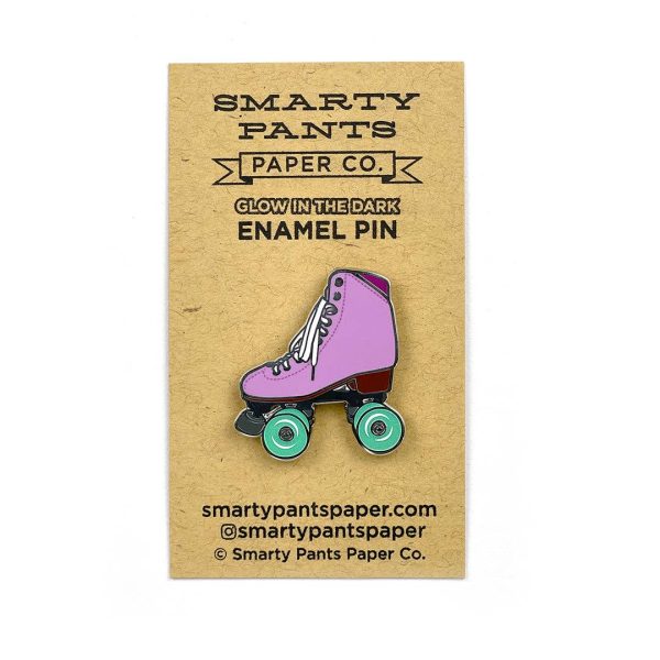 Amethyst roller skate pin with glow in the dark wheels For Discount - Image 2