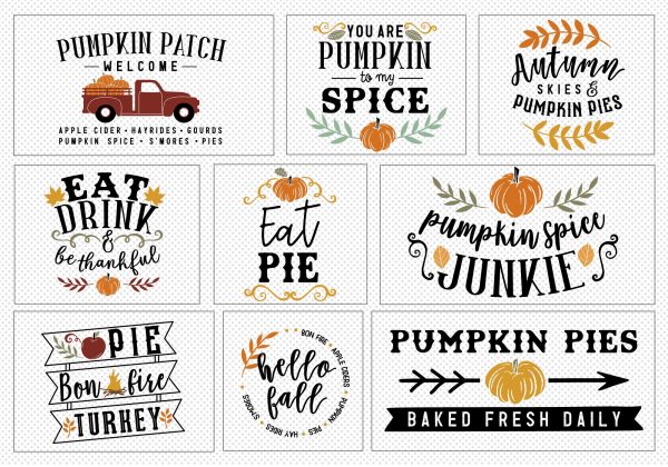 Fall Sign Making SVG Bundle | 20 Pack Supply - Image 4