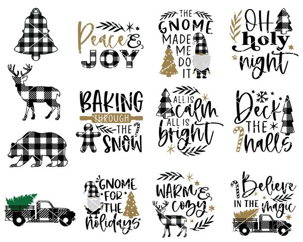 Christmas Plaid Themed SVG Bundle Sale - Image 2