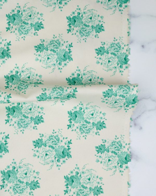 Sunday Brunch - Mia Teal - Tilda Fabrics - TIL100584 - Half Yard Online