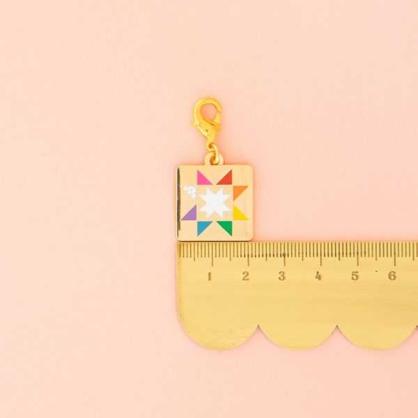 Sarah Hearts - Quilt Star Zipper Charm - ZC02 Cheap - Image 3