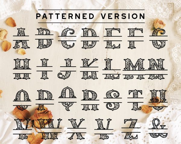 Elegant Vintage Zentangle Monogram SVG Discount - Image 4