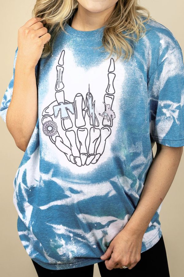 Bleached Rockin  Turquoise Softstyle Adult T-Shirt Online now