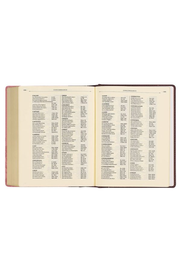 Pink and Brown Faux Leather KJV Note-Taking Bible Fashion - Image 4