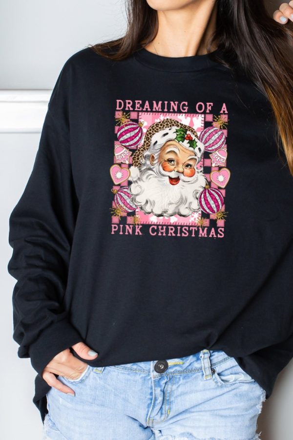 Dreaming Of A Pink Christmas Heavy Cotton Long Sleeve Adult T-Shirt Sale