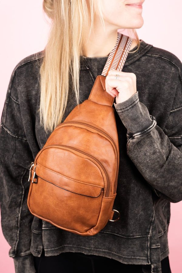 20% OFF! Autumn Adventures Guitar Strap Camel Small Sling Bag Supply