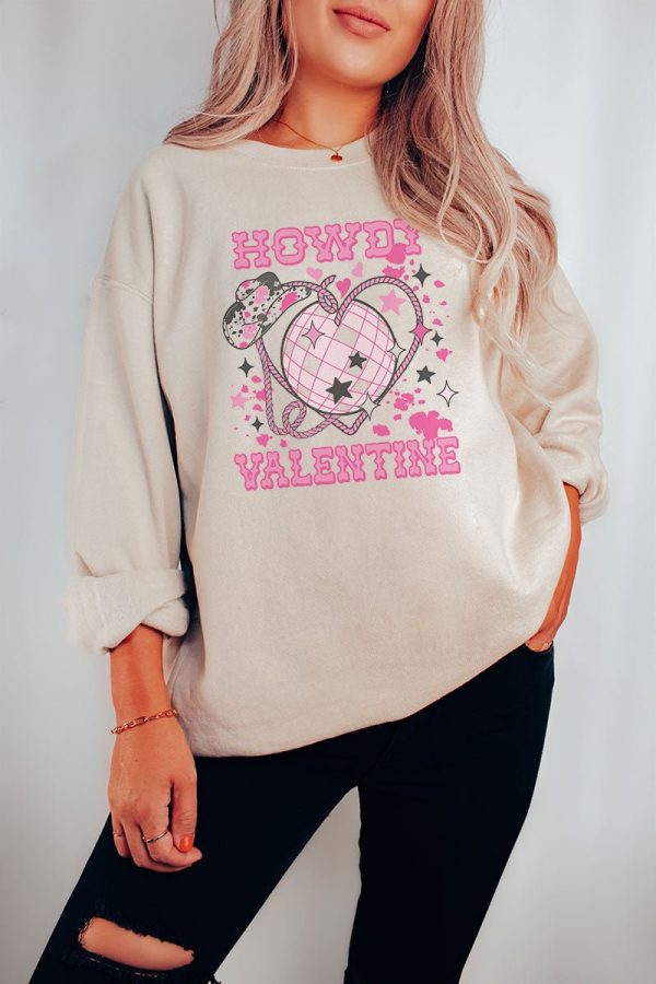 Disco Howdy Valentine Unisex NuBlend Crew Sweatshirt Online now
