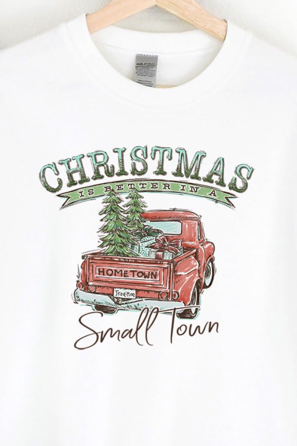 Christmas Better In A Small Town Unisex NuBlend Crew Sweatshirt For Cheap - Image 2