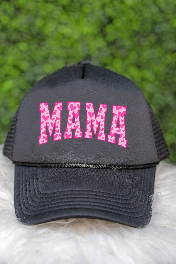 All The Hearts Mama Pink Foam Mesh Back Trucker Cap For Sale