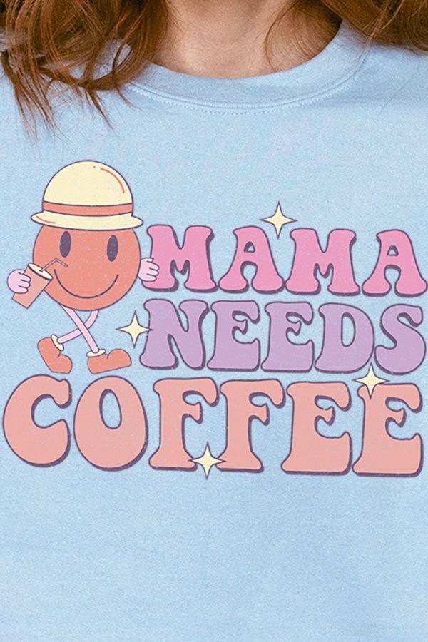Mama Needs Coffee Unisex NuBlend Crew Sweatshirt Cheap - Image 2