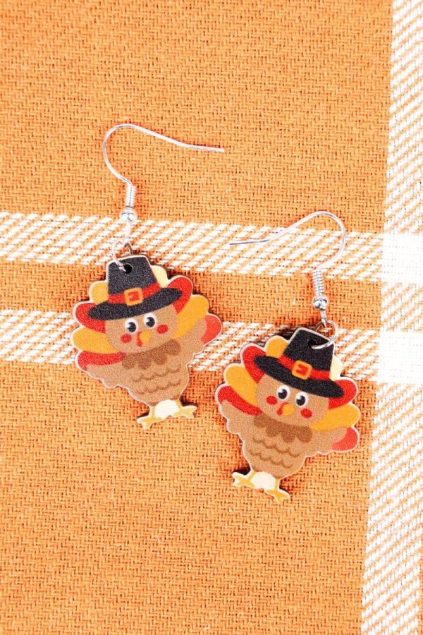 25% OFF! Gobble Till You Wobble Wood Earrings For Discount