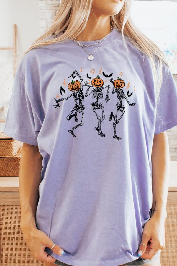 Dancing Pumpkins Short Sleeve Relaxed Fit T-Shirt Online Sale