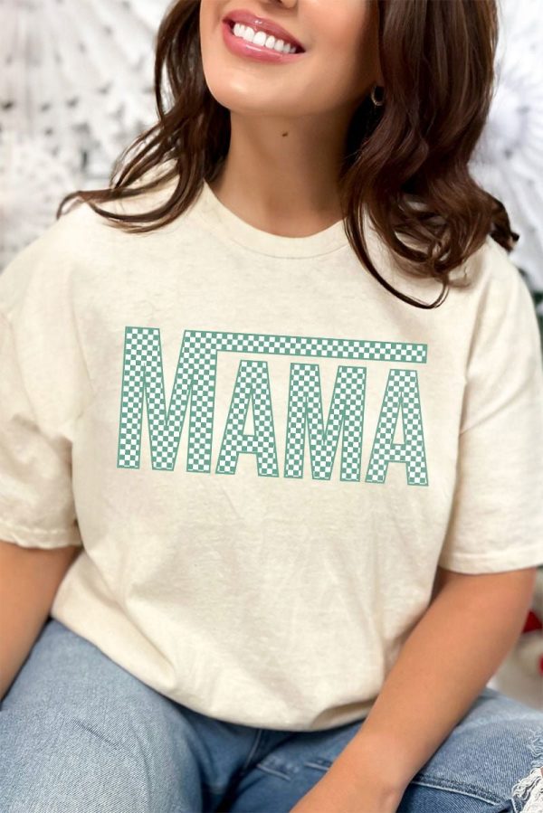 Check It Out Mama Green Short Sleeve Relaxed Fit T-Shirt Cheap