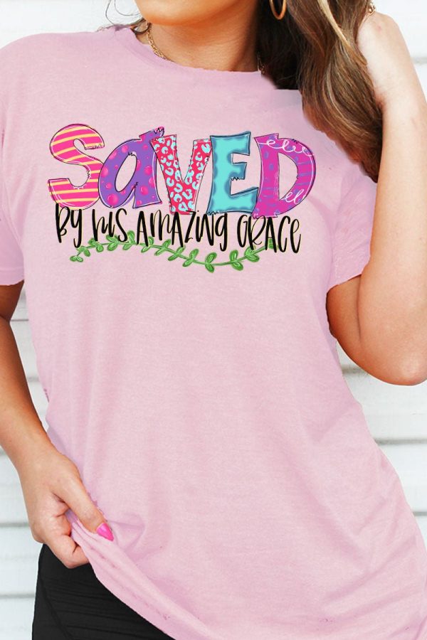 Saved By His Amazing Grace Unisex Blend Tee Supply
