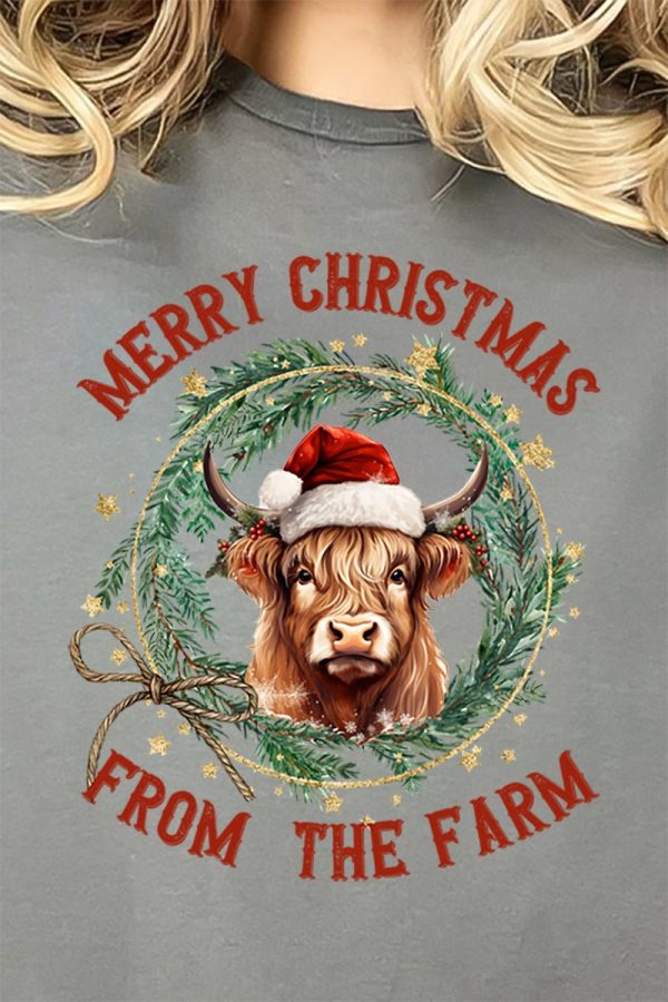 From The Farm Merry Christmas Short Sleeve Relaxed Fit T-Shirt For Discount - Image 2