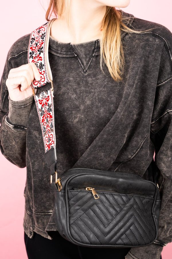 25% OFF! Ruby Guitar Strap Black Dani Crossbody on Sale