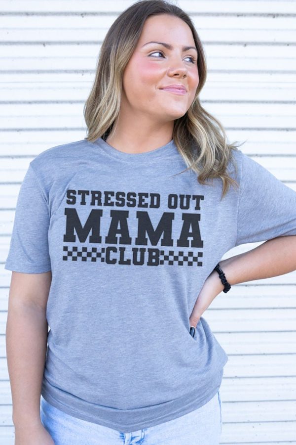 Stressed Out Mama Club Adult Soft-Tek Blend T-Shirt For Discount