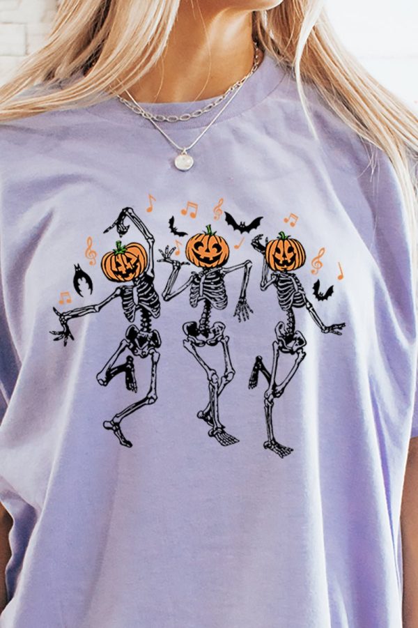 Dancing Pumpkins Short Sleeve Relaxed Fit T-Shirt Online Sale - Image 2