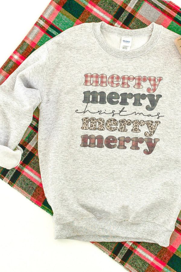 Stacked Merry Christmas Unisex NuBlend Crew Sweatshirt Online now