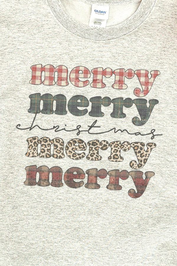 Stacked Merry Christmas Unisex NuBlend Crew Sweatshirt Online now - Image 2