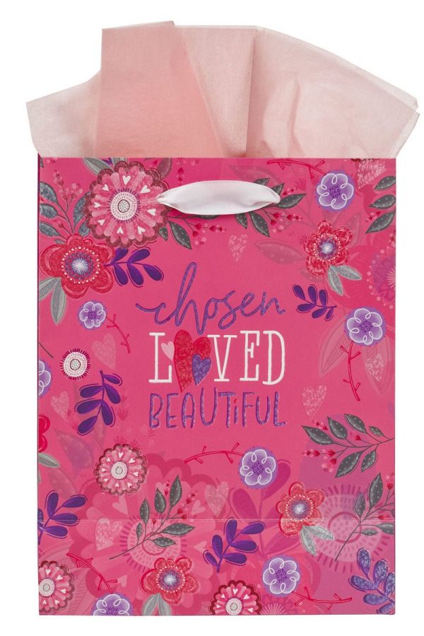 God s Princess Pink Floral Medium Gift Bag Discount - Image 3