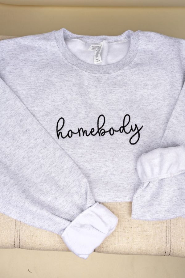 Embroidered Homebody Heavy-weight Crew Sweatshirt *Choose Thread Color For Discount