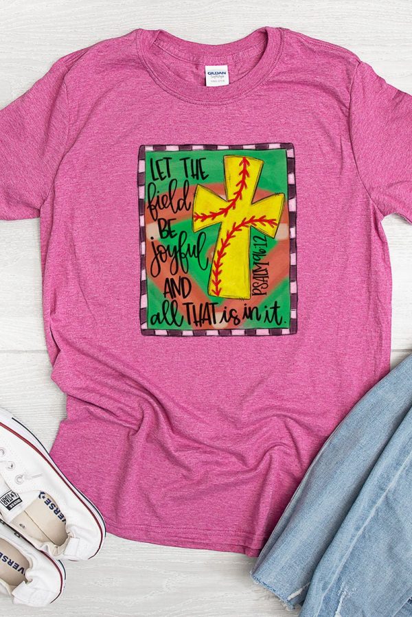 Field Be Joyful Softball Softstyle Adult T-Shirt For Sale