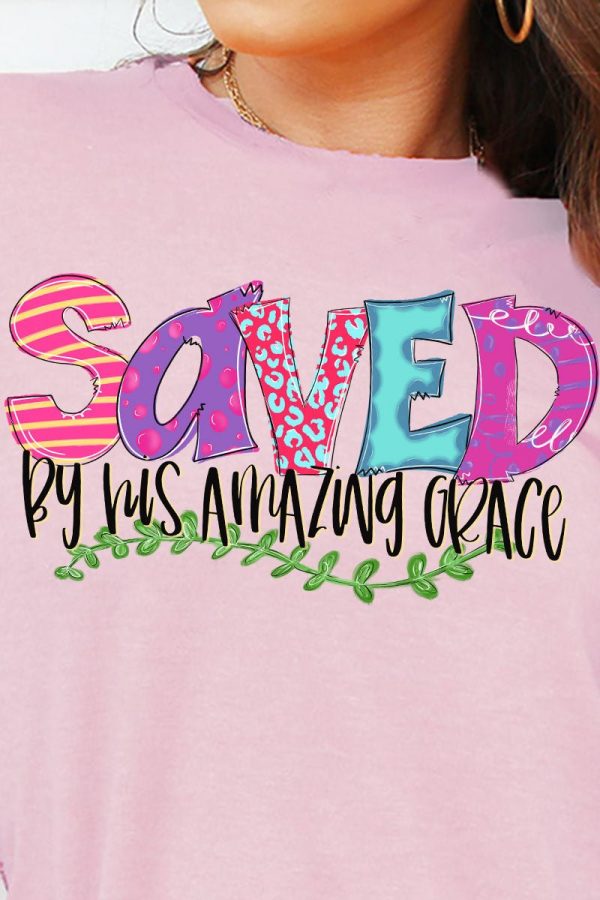 Saved By His Amazing Grace Unisex Blend Tee Supply - Image 2
