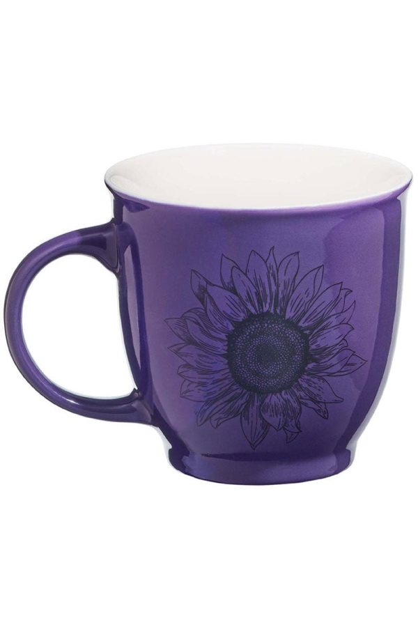 Strength & Dignity Purple Sunflower Mug Sale - Image 2
