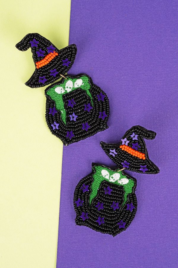 25% OFF! Cauldron Bubble Seed Bead Earrings For Cheap