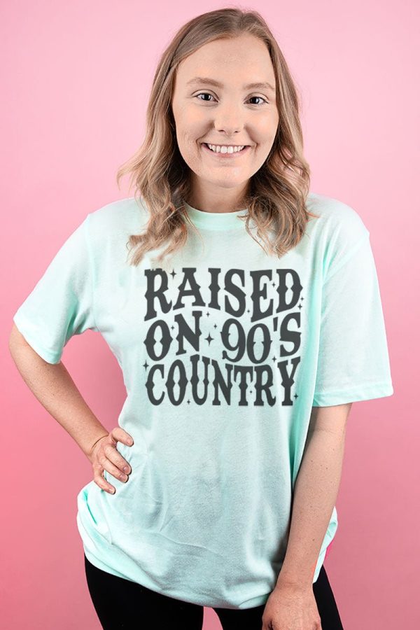 Raised On 90 s Country Adult Soft-Tek Blend T-Shirt Discount