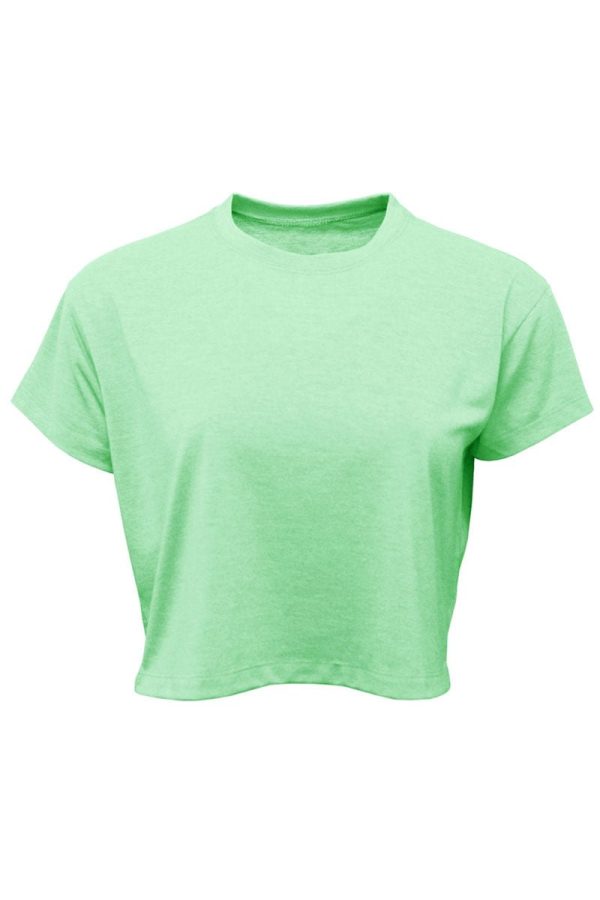 Rockin  Turquoise Women s Soft-Tek Blend Crop T-Shirt For Discount - Image 5