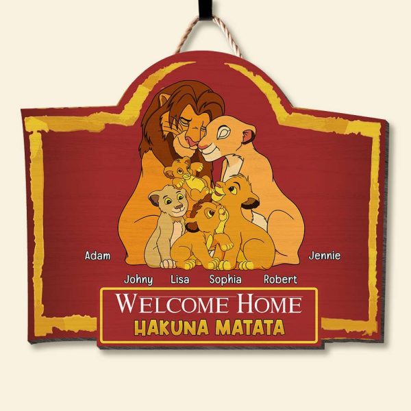 Personalized Gifts For Family Wood Sign, Welcome Home No Worries 01QHLU120824HG Online - Image 4