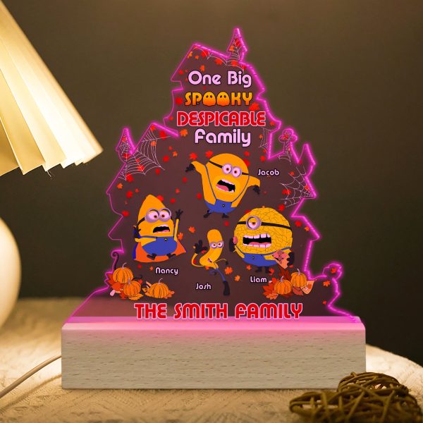 Personalized Gifts For Family LED Light, Spooky Family 01kapu150724 Fashion - Image 2